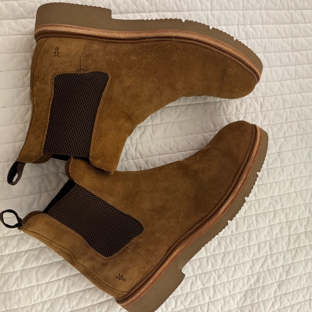 Frye Men's Brown Suede Chelsea Boots - Picture 2 of 5